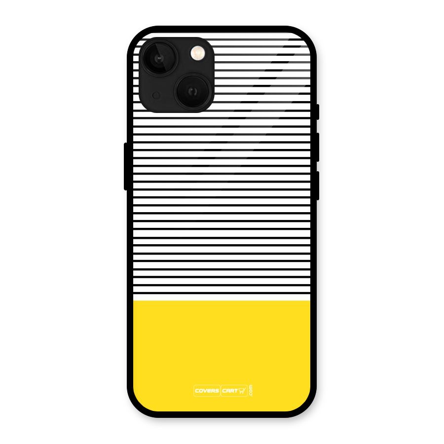 Bright Yellow Stripes Glass Back Case for iPhone 13