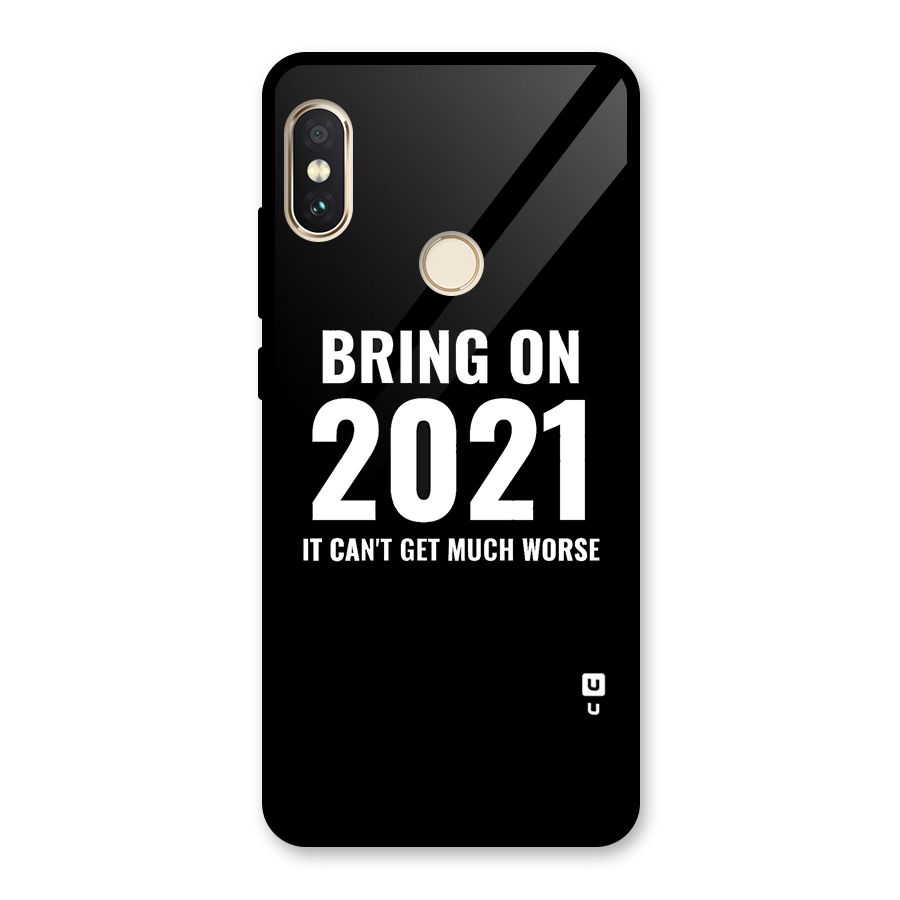 Bring On 2021 Glass Back Case for Redmi Note 5 Pro