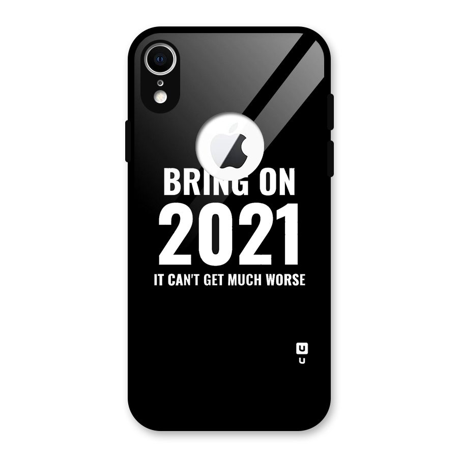 Bring On 2021 Glass Back Case for iPhone XR Logo Cut