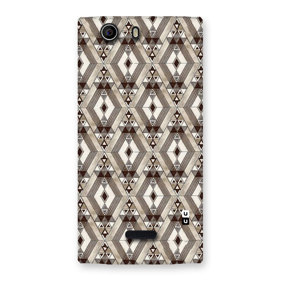 Brown Abstract Design Back Case for Canvas Nitro 2 E311