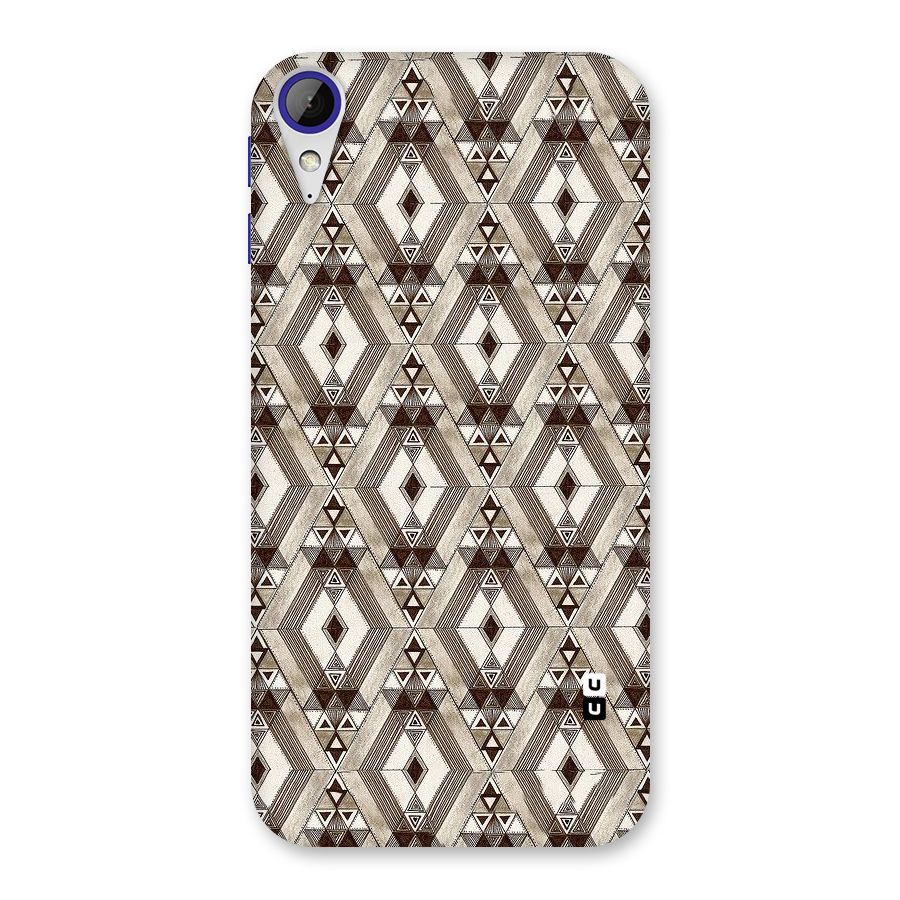 Brown Abstract Design Back Case for Desire 830