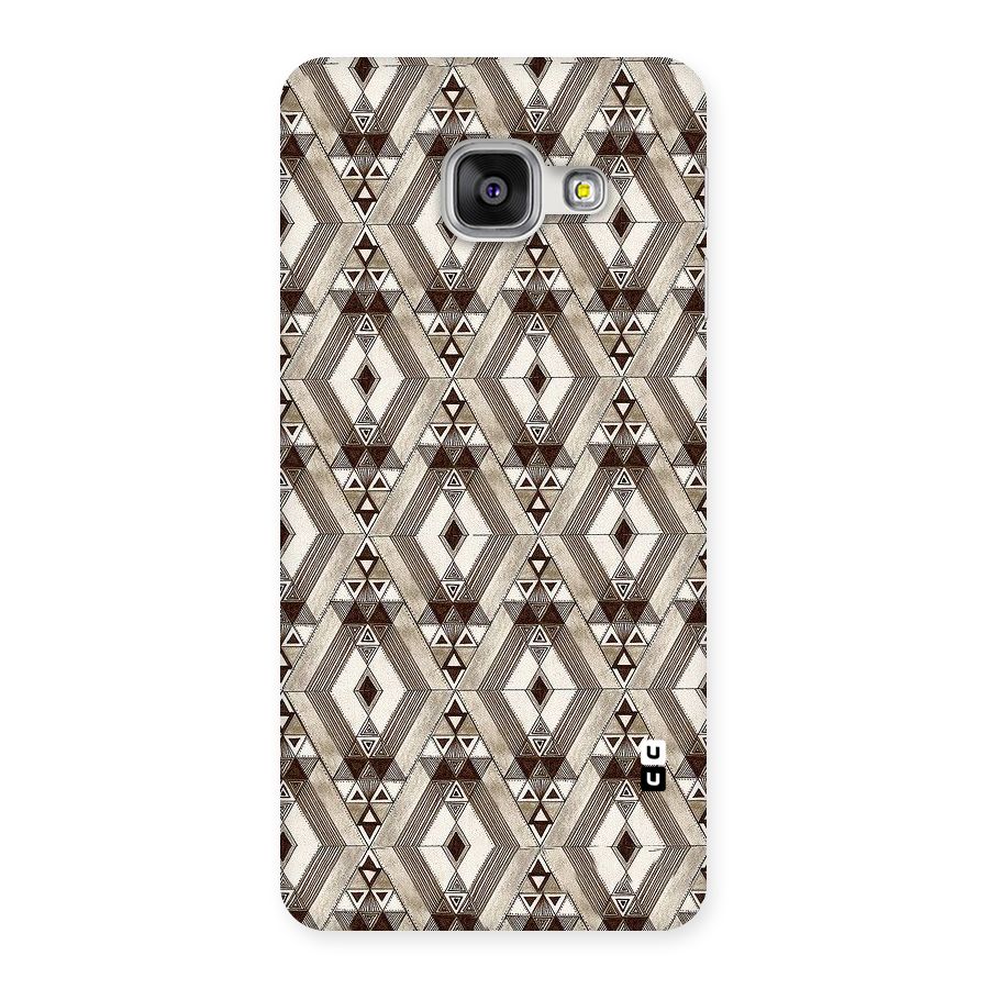 Brown Abstract Design Back Case for Galaxy A3 2016
