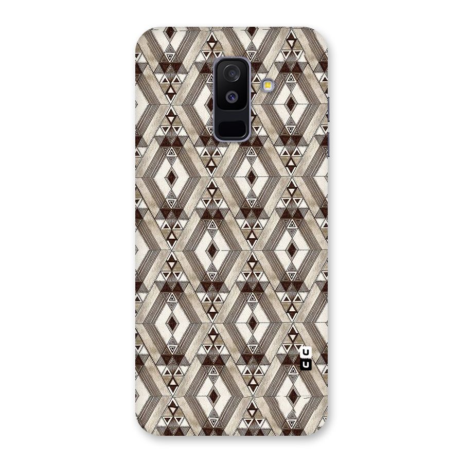 Brown Abstract Design Back Case for Galaxy A6 Plus