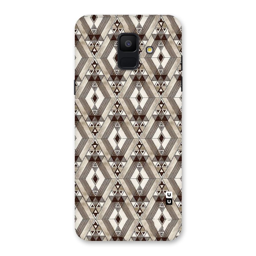 Brown Abstract Design Back Case for Galaxy A6 (2018)