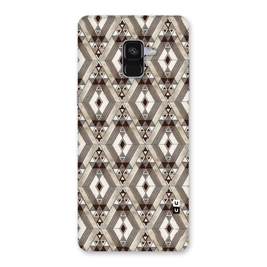 Brown Abstract Design Back Case for Galaxy A8 Plus