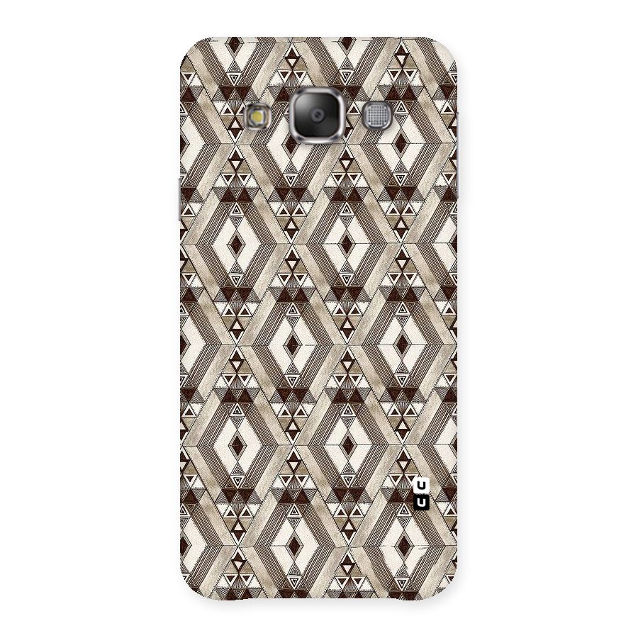Brown Abstract Design Back Case for Galaxy E7