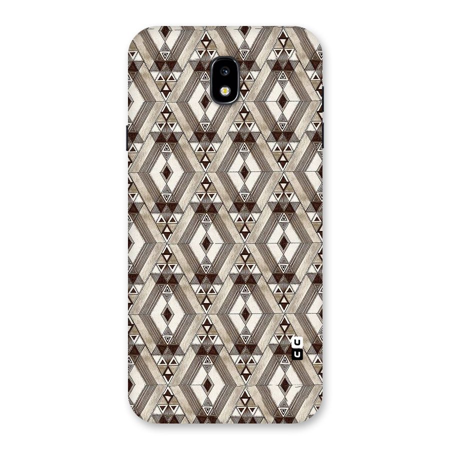 Brown Abstract Design Back Case for Galaxy J7 Pro