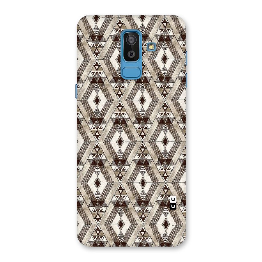 Brown Abstract Design Back Case for Galaxy J8