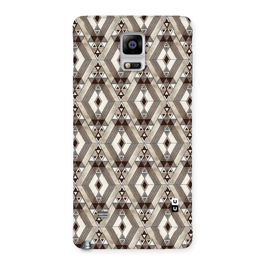 Brown Abstract Design Back Case for Galaxy Note 4