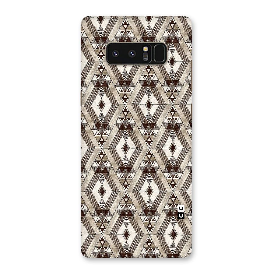 Brown Abstract Design Back Case for Galaxy Note 8