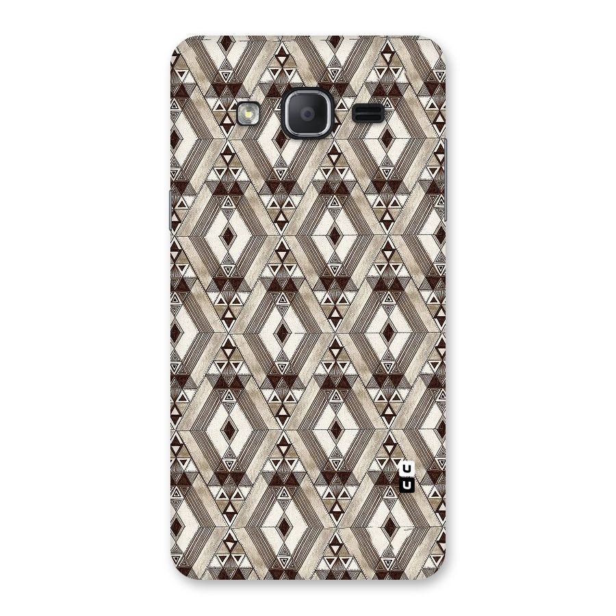 Brown Abstract Design Back Case for Galaxy On7 2015