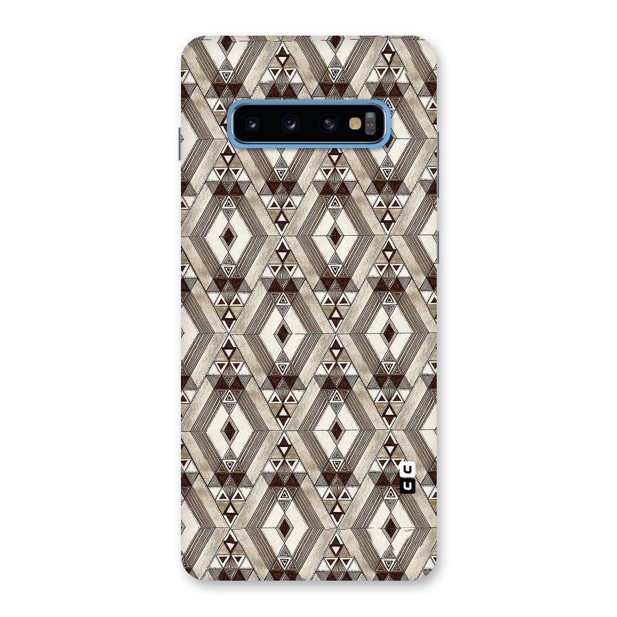 Brown Abstract Design Back Case for Galaxy S10 Plus