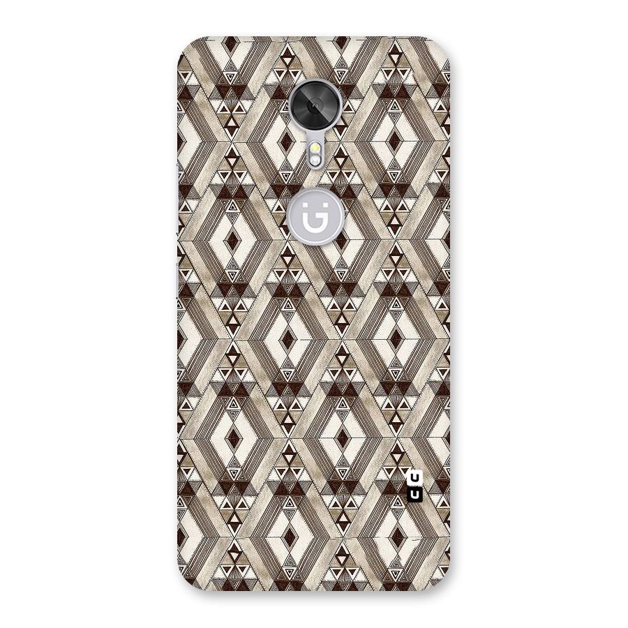 Brown Abstract Design Back Case for Gionee A1