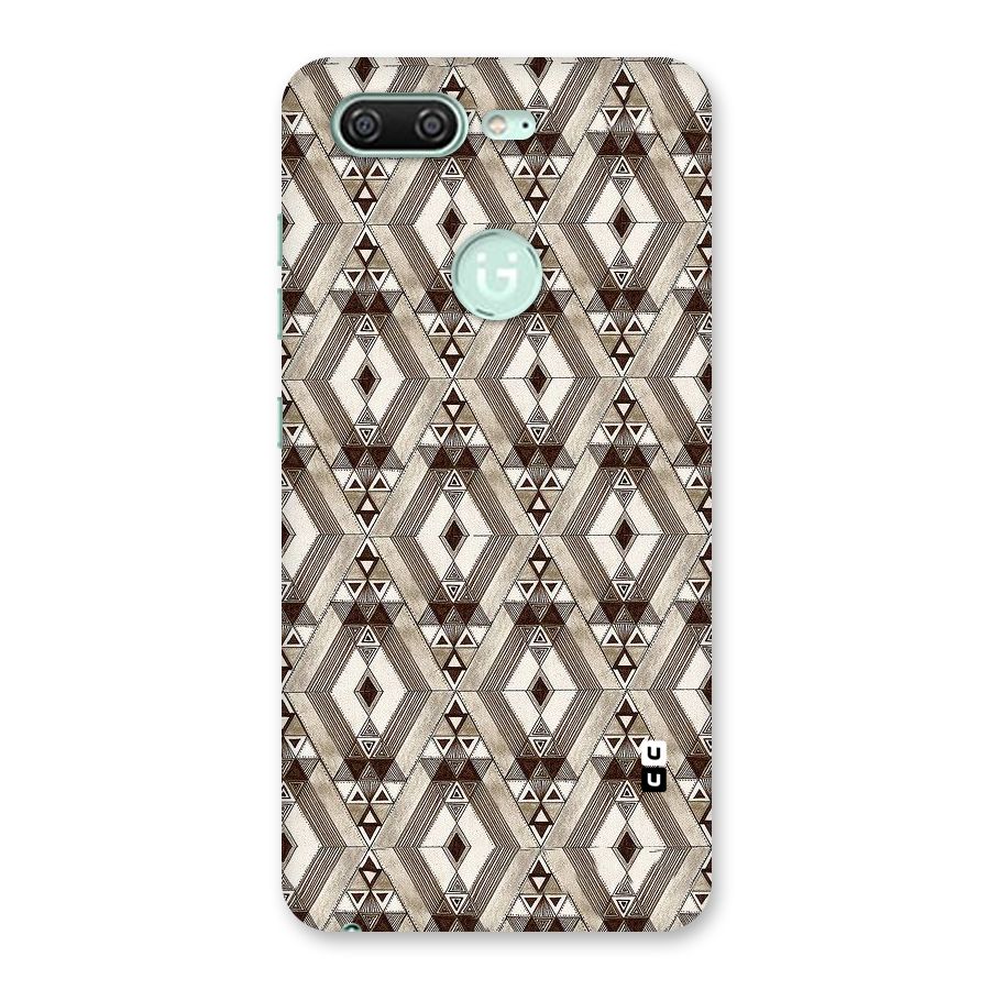 Brown Abstract Design Back Case for Gionee S10