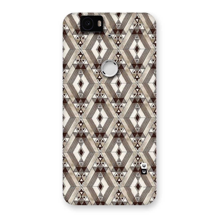 Brown Abstract Design Back Case for Google Nexus-6P