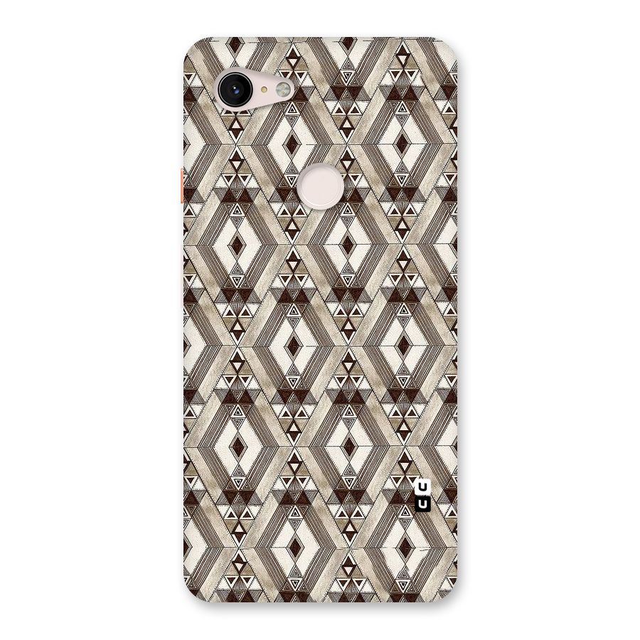 Brown Abstract Design Back Case for Google Pixel 3 XL