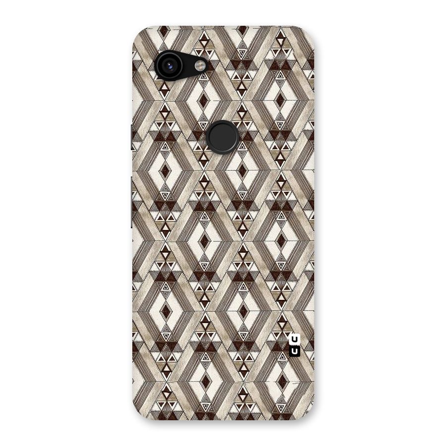 Brown Abstract Design Back Case for Google Pixel 3a