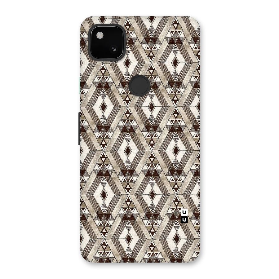 Brown Abstract Design Back Case for Google Pixel 4a