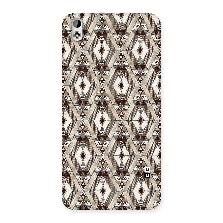 Brown Abstract Design Back Case for HTC Desire 816g