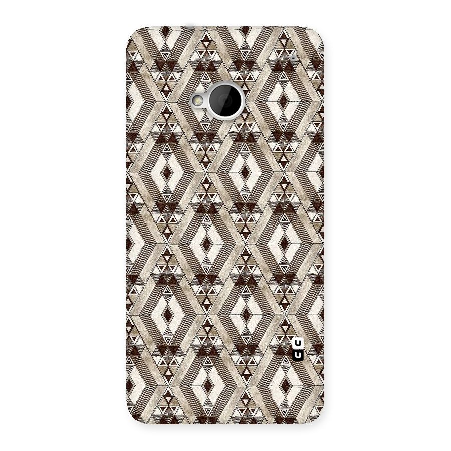 Brown Abstract Design Back Case for HTC One M7