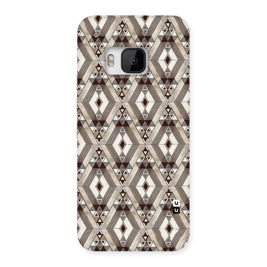 Brown Abstract Design Back Case for HTC One M9