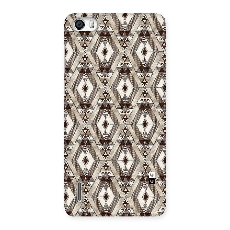 Brown Abstract Design Back Case for Honor 6