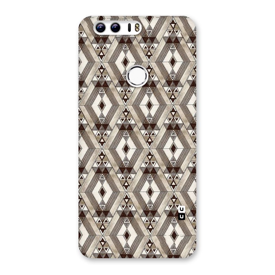 Brown Abstract Design Back Case for Honor 8