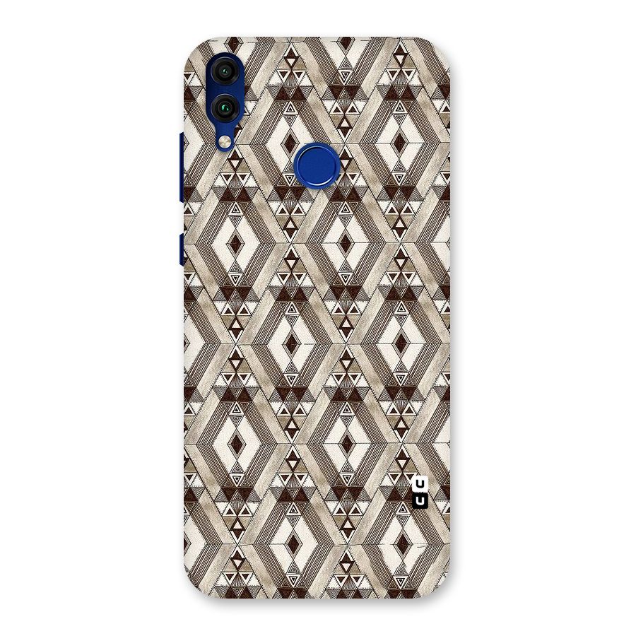 Brown Abstract Design Back Case for Honor 8C