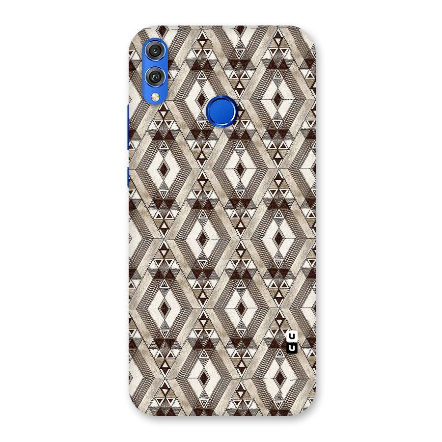 Brown Abstract Design Back Case for Honor 8X