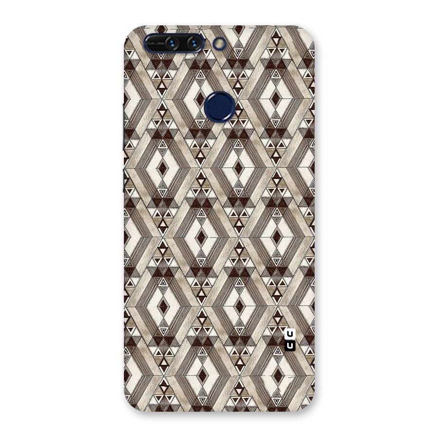 Brown Abstract Design Back Case for Honor 8 Pro