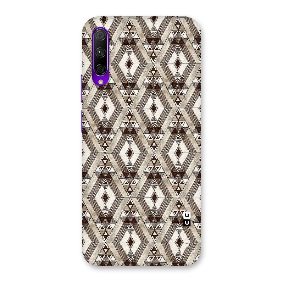 Brown Abstract Design Back Case for Honor 9X Pro