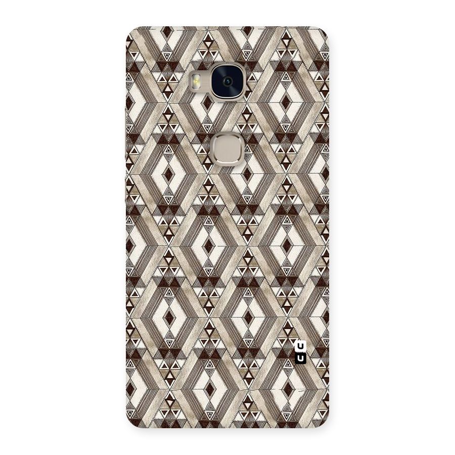 Brown Abstract Design Back Case for Huawei Honor 5X