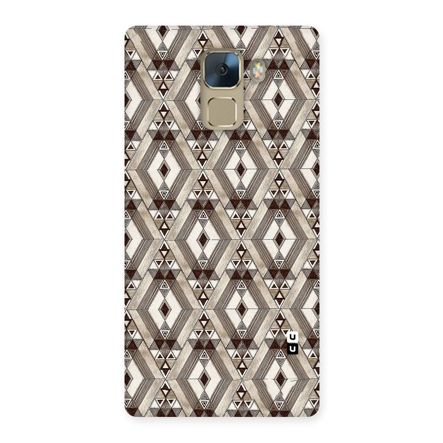 Brown Abstract Design Back Case for Huawei Honor 7