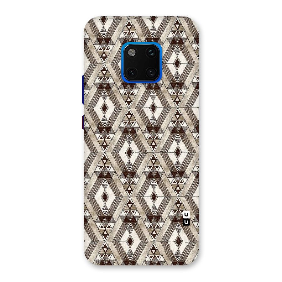 Brown Abstract Design Back Case for Huawei Mate 20 Pro
