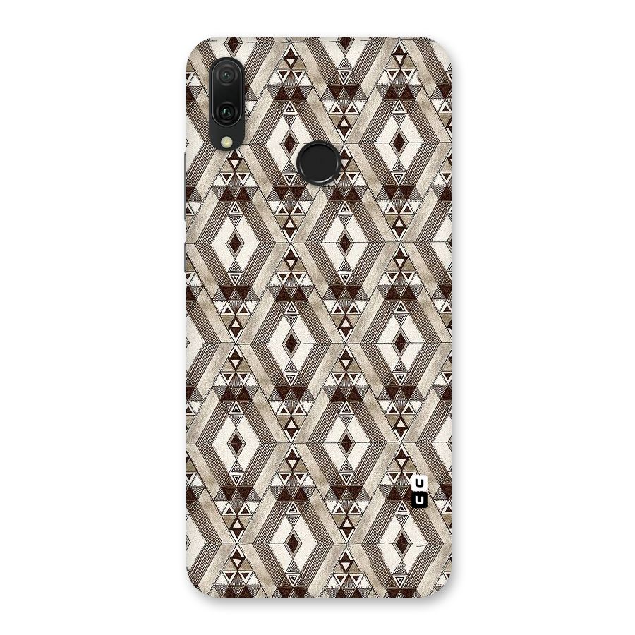 Brown Abstract Design Back Case for Huawei Y9 (2019)