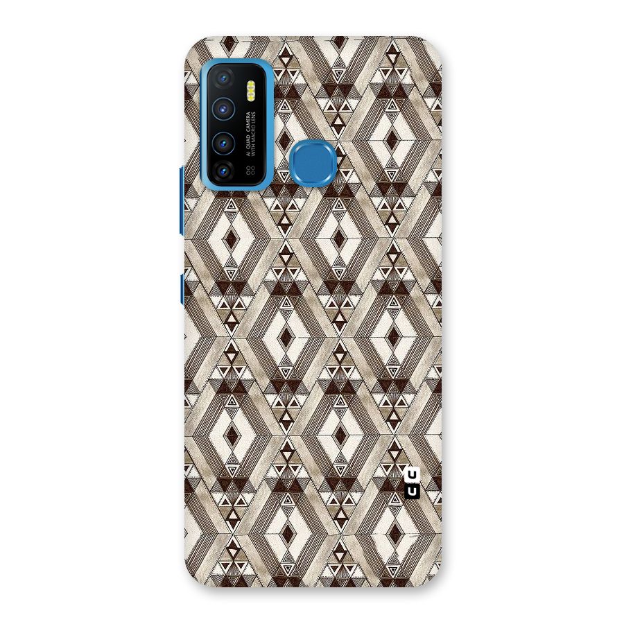 Brown Abstract Design Back Case for Infinix Hot 9