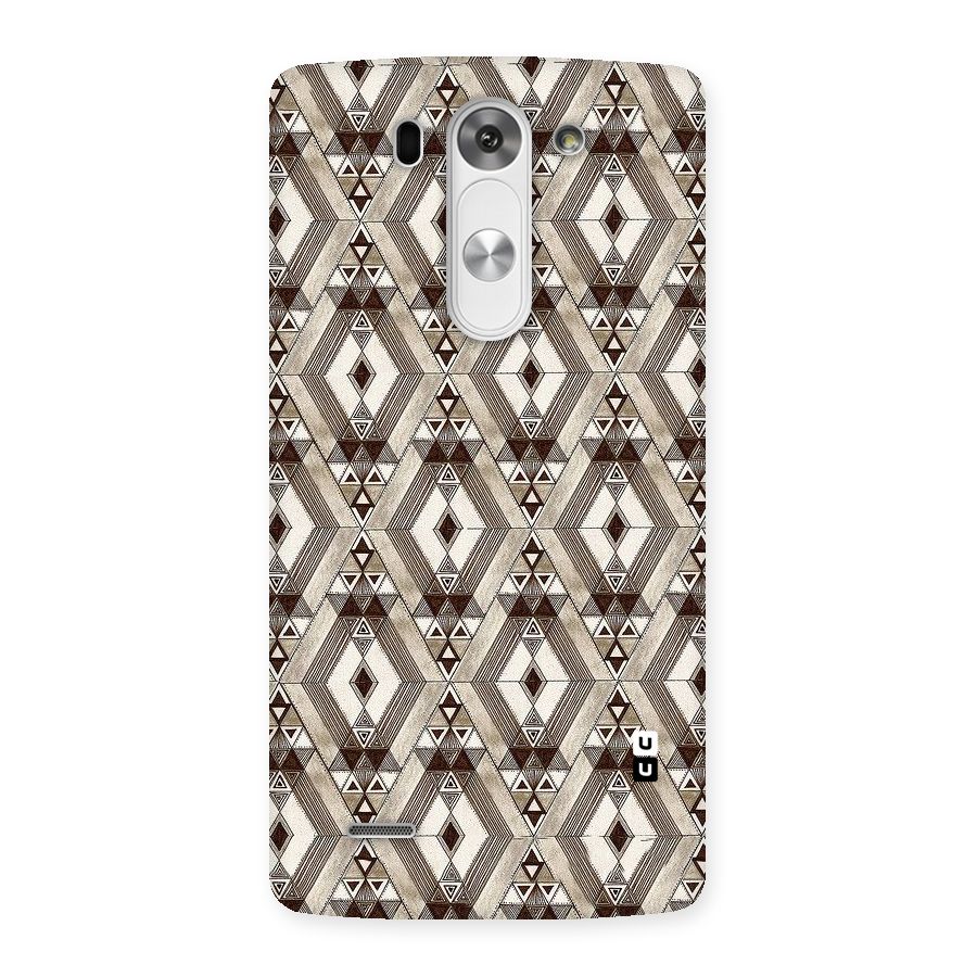 Brown Abstract Design Back Case for LG G3 Beat