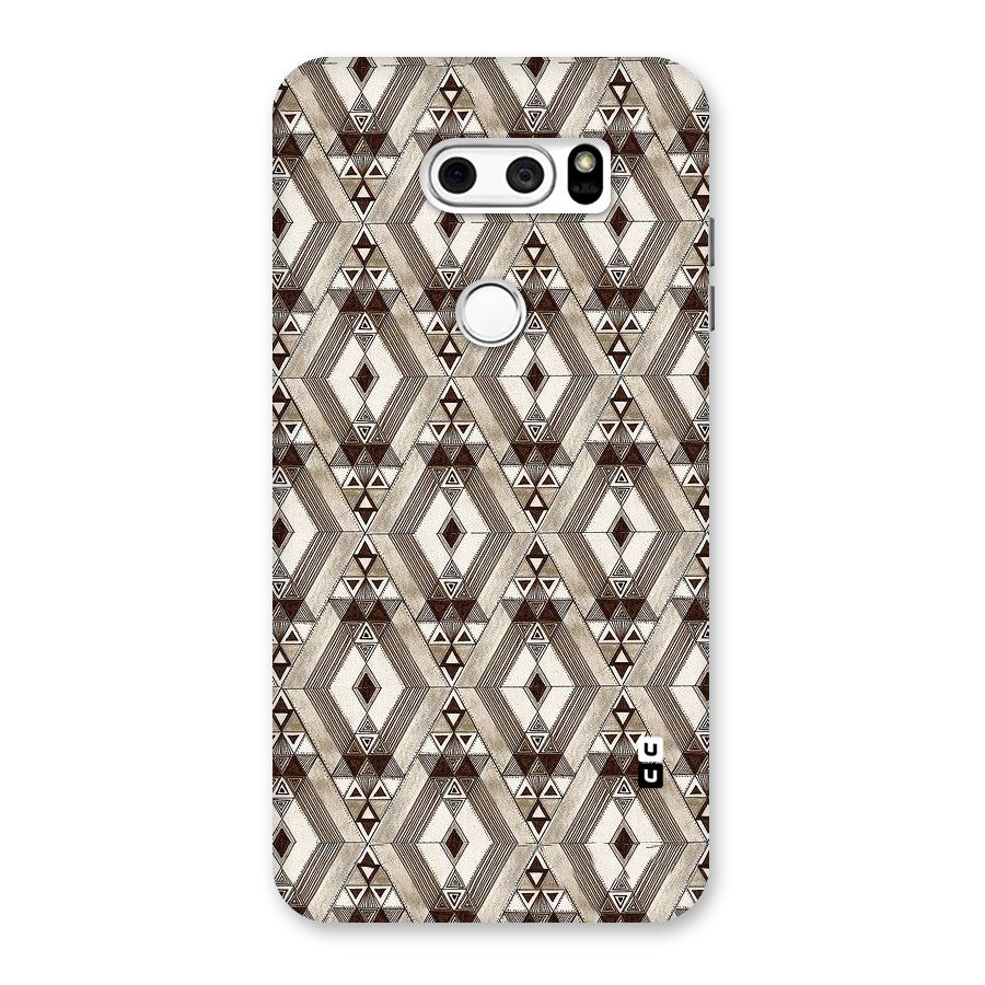 Brown Abstract Design Back Case for LG V30