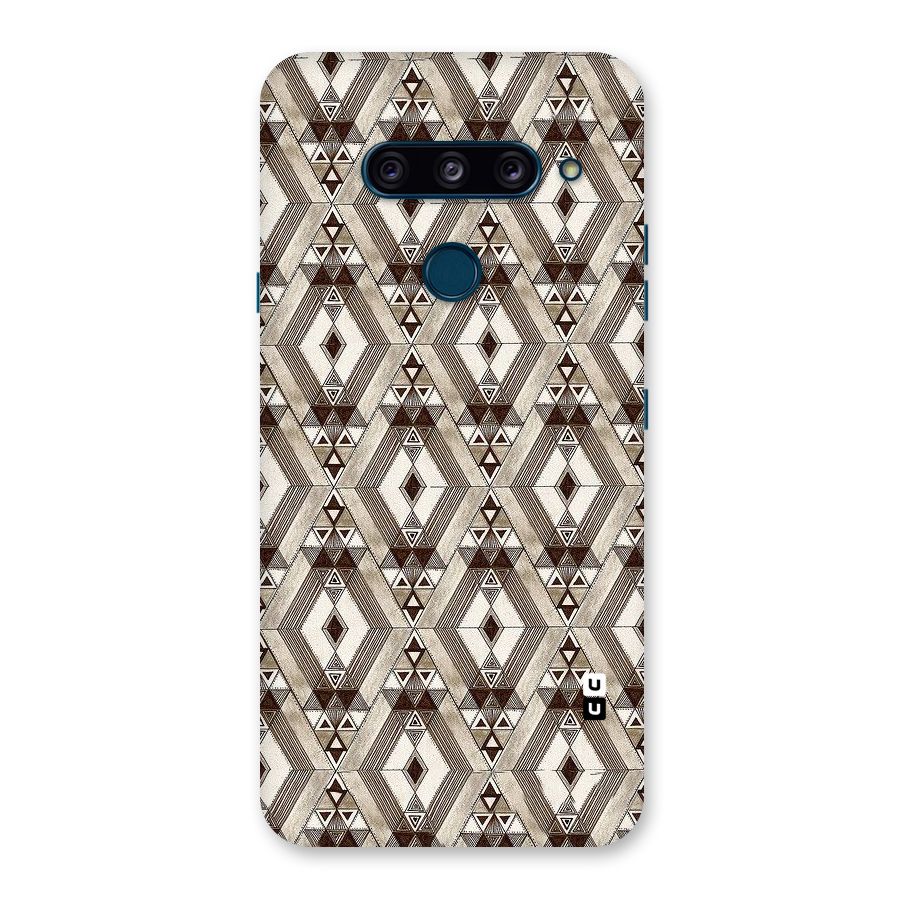 Brown Abstract Design Back Case for LG  V40 ThinQ