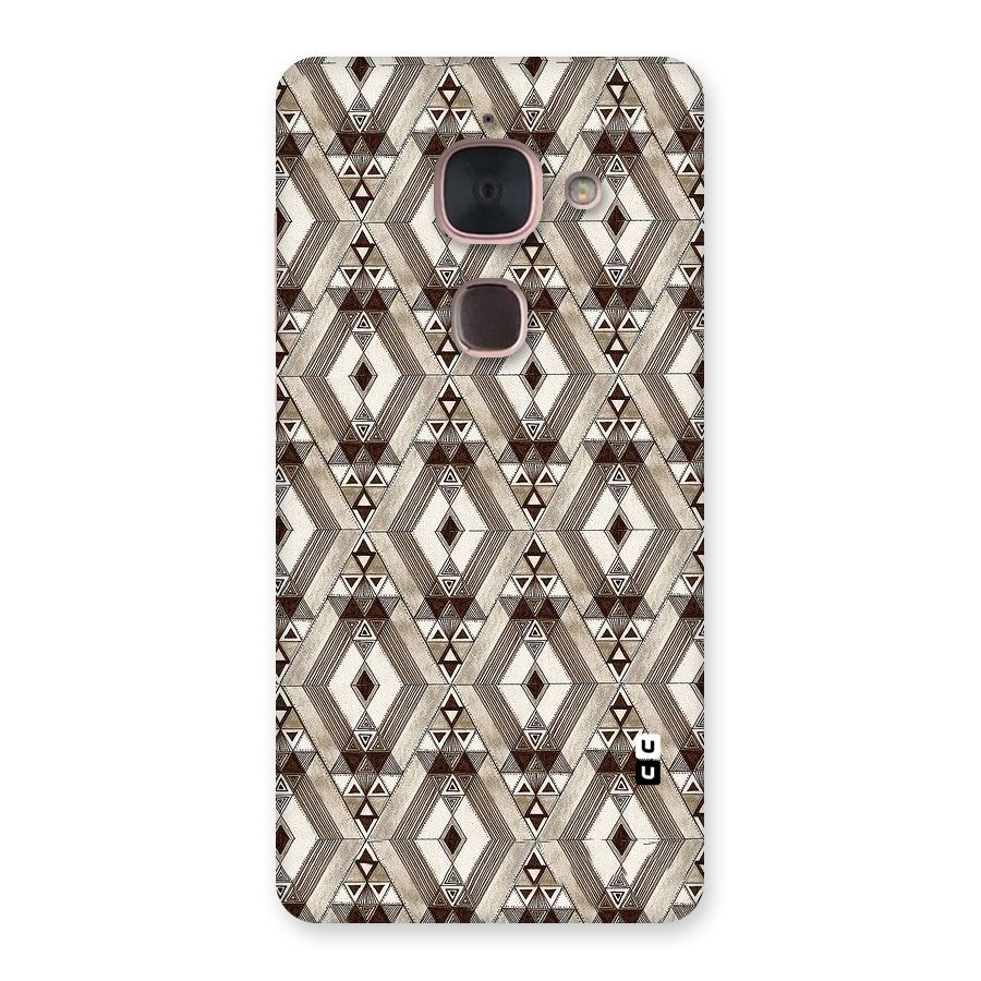 Brown Abstract Design Back Case for Le Max 2