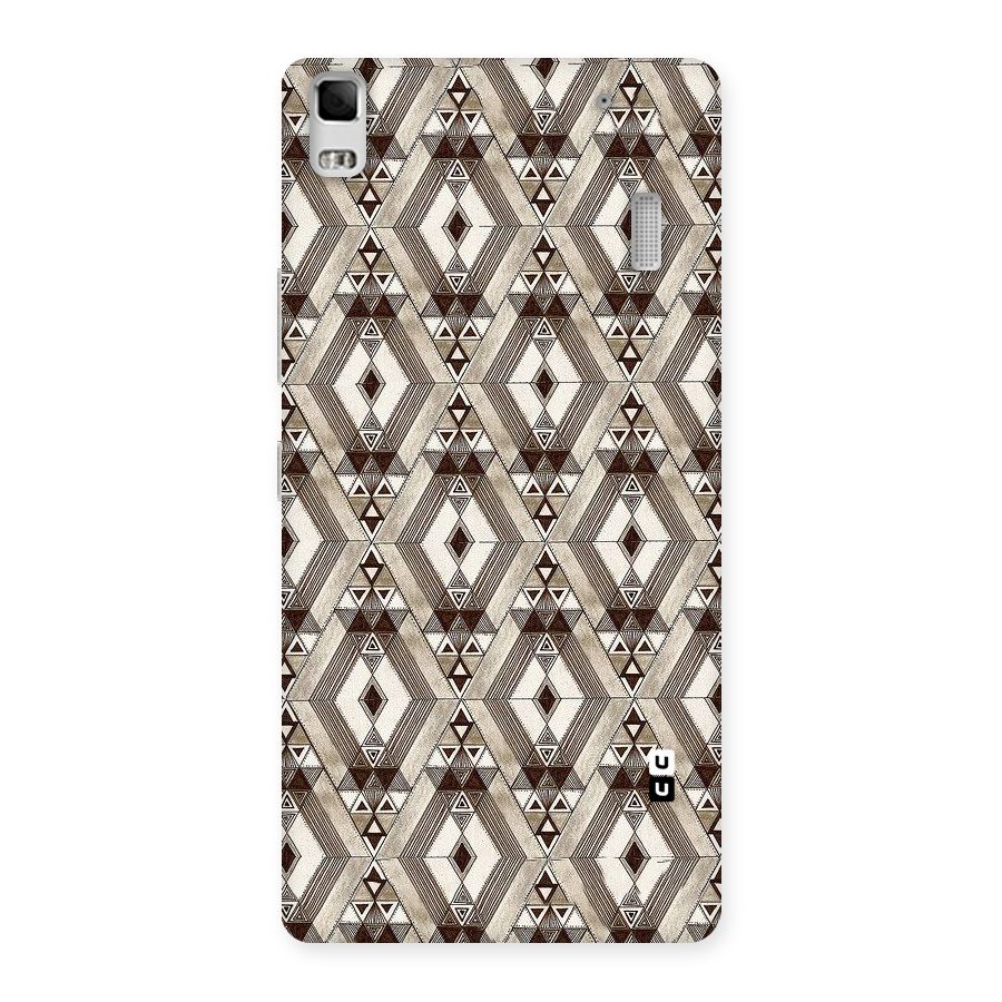 Brown Abstract Design Back Case for Lenovo K3 Note