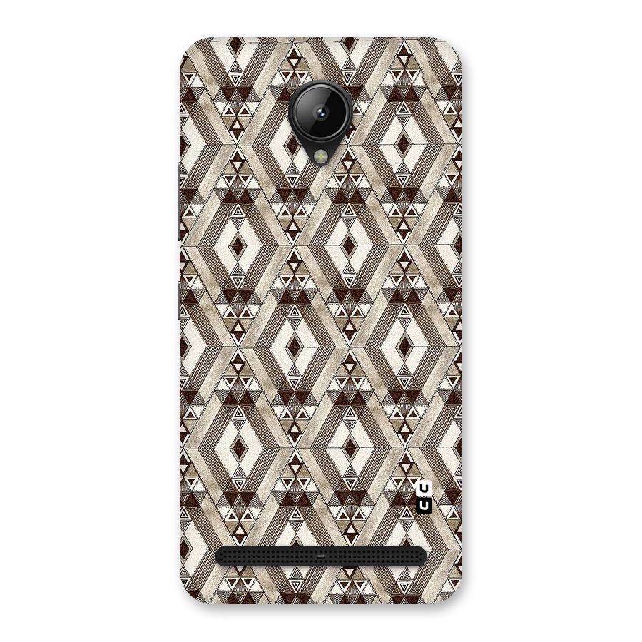 Brown Abstract Design Back Case for Lenovo C2