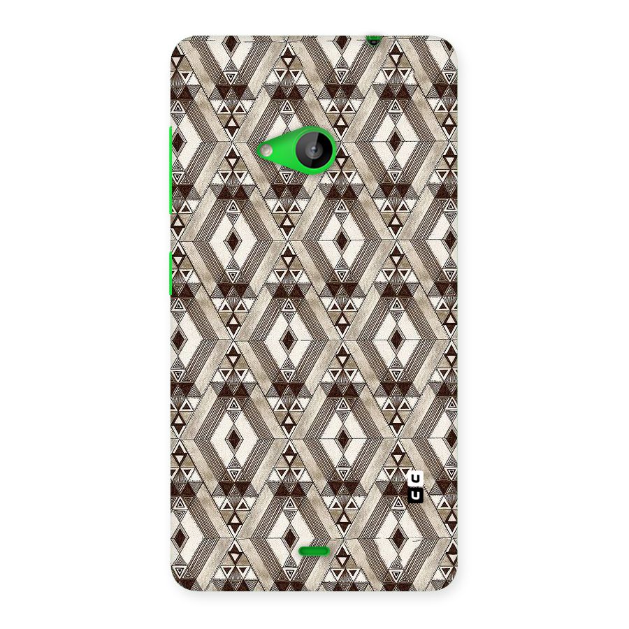 Brown Abstract Design Back Case for Lumia 535