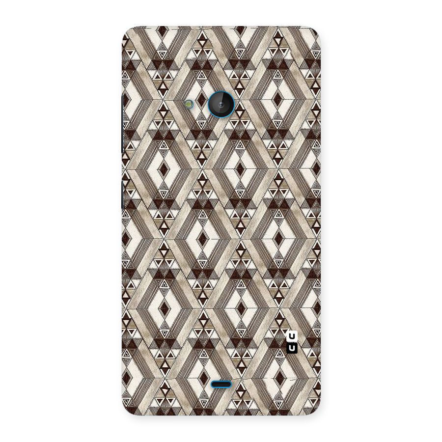 Brown Abstract Design Back Case for Lumia 540