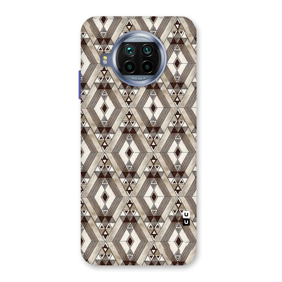 Brown Abstract Design Back Case for Mi 10i