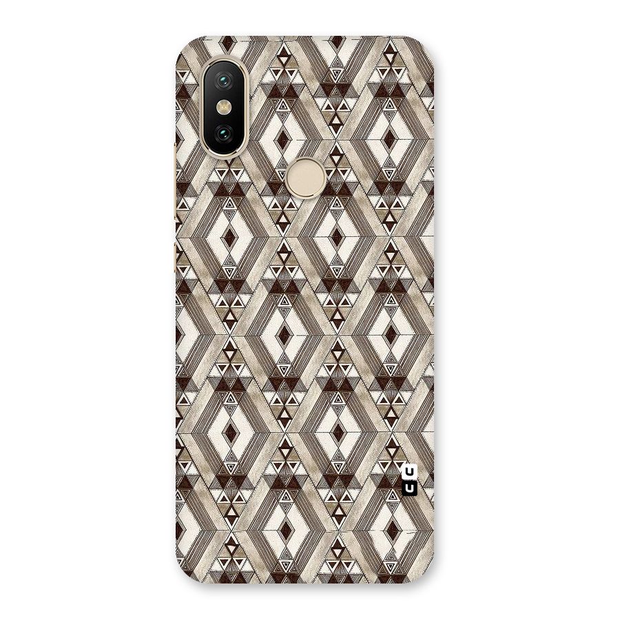 Brown Abstract Design Back Case for Mi A2
