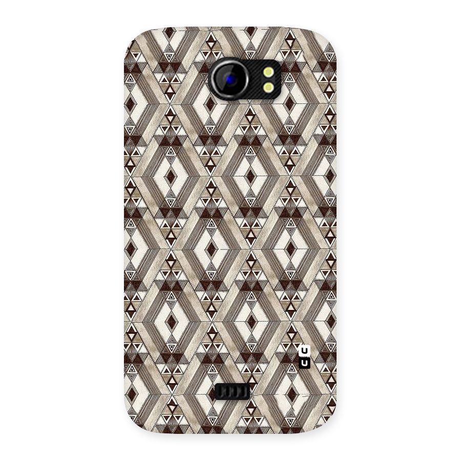 Brown Abstract Design Back Case for Micromax Canvas 2 A110