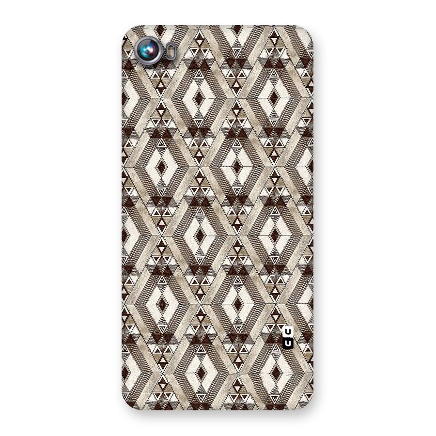 Brown Abstract Design Back Case for Micromax Canvas Fire 4 A107