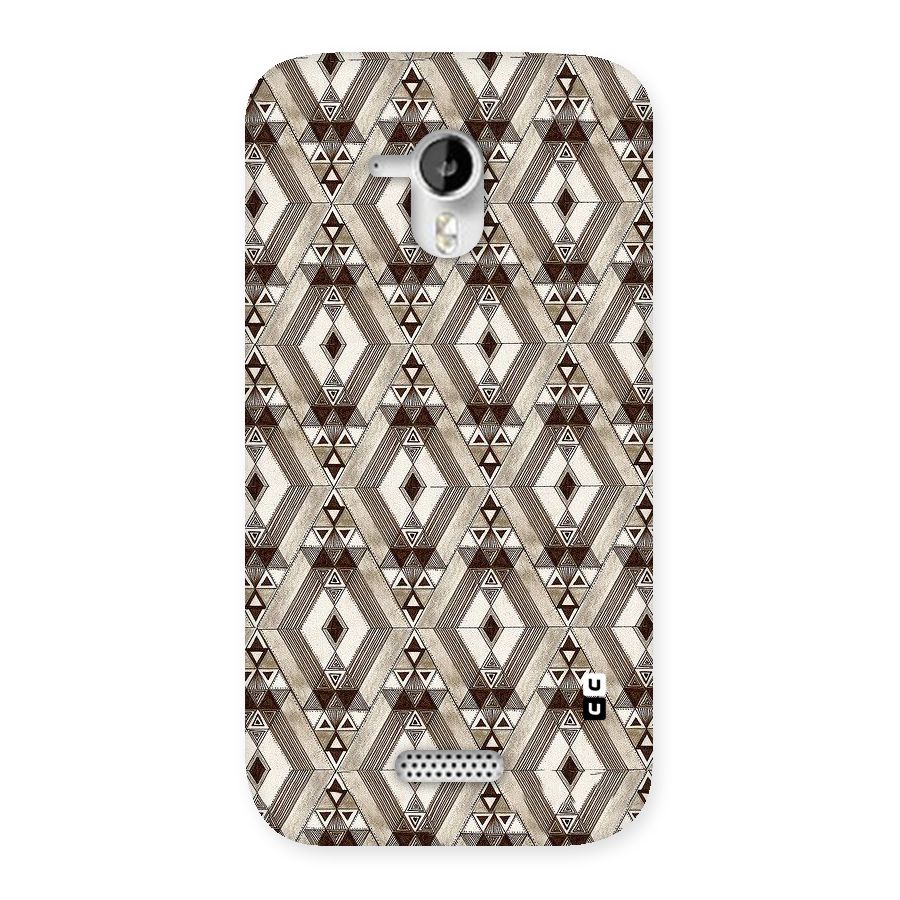Brown Abstract Design Back Case for Micromax Canvas HD A116