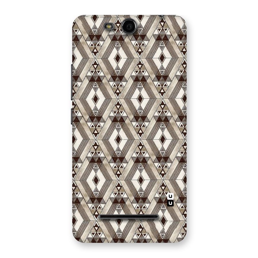 Brown Abstract Design Back Case for Micromax Canvas Juice 3 Q392